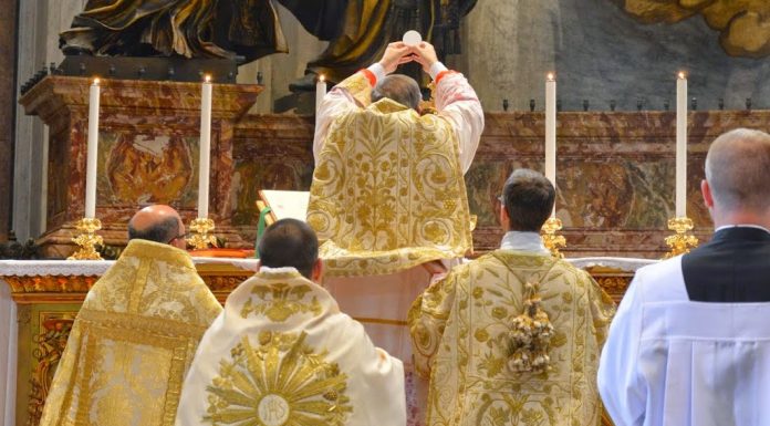 El Cardenal Burke celebra Misa Pontifical Tridentina en San Pedro del Vaticano