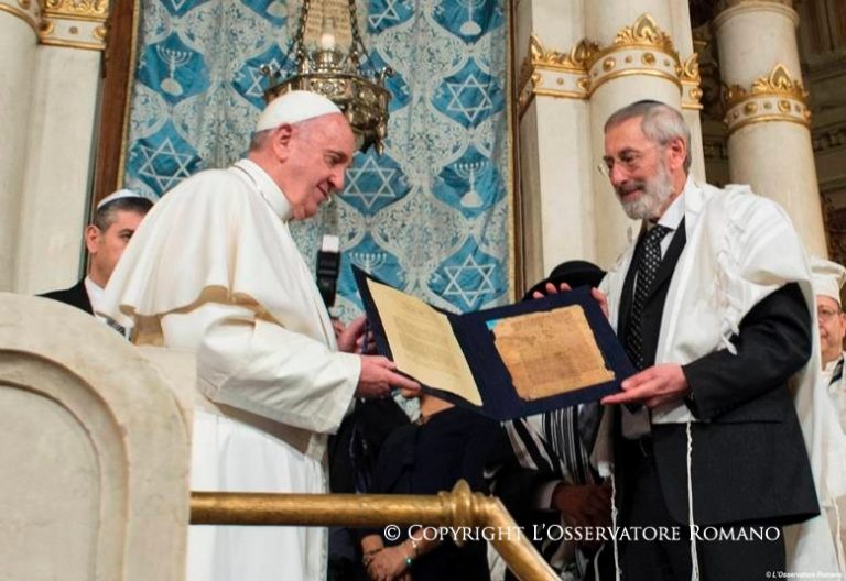 Sobre el discurso de Francisco I en la sinagoga de Roma (17 de enero de 2016)