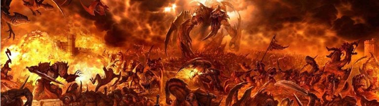 La lucha del hombre contra el demonio