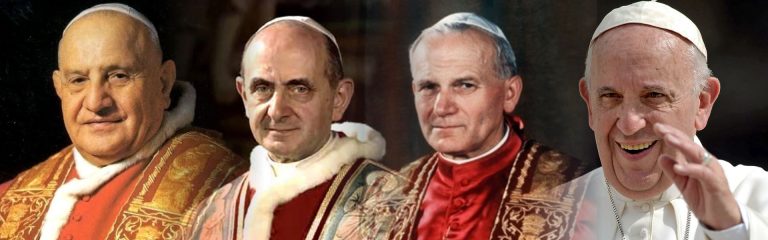 Juan XXIII, Pablo VI, Juan Pablo II, Francisco y la Modernidad
