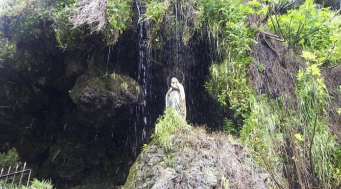 Decapitada la imagen de la Virgen de Lourdes de Higuera de la Sierra